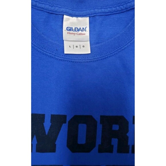 "I Work Out, Just Kidding I Take Naps" Men's T-shirt Size Large - Blue - Picture 3 of 3